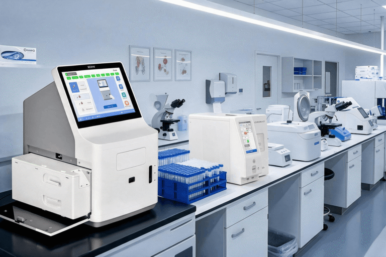 Essential equipment in a diagnostic laboratory.