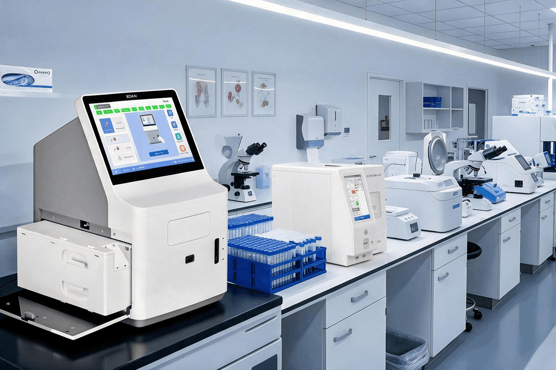 Essential equipment in a diagnostic laboratory.